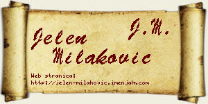 Jelen Milaković vizit kartica